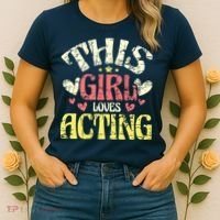 Just A Girl Who Loves Acting Gift Women's T-Shirt thumb 2