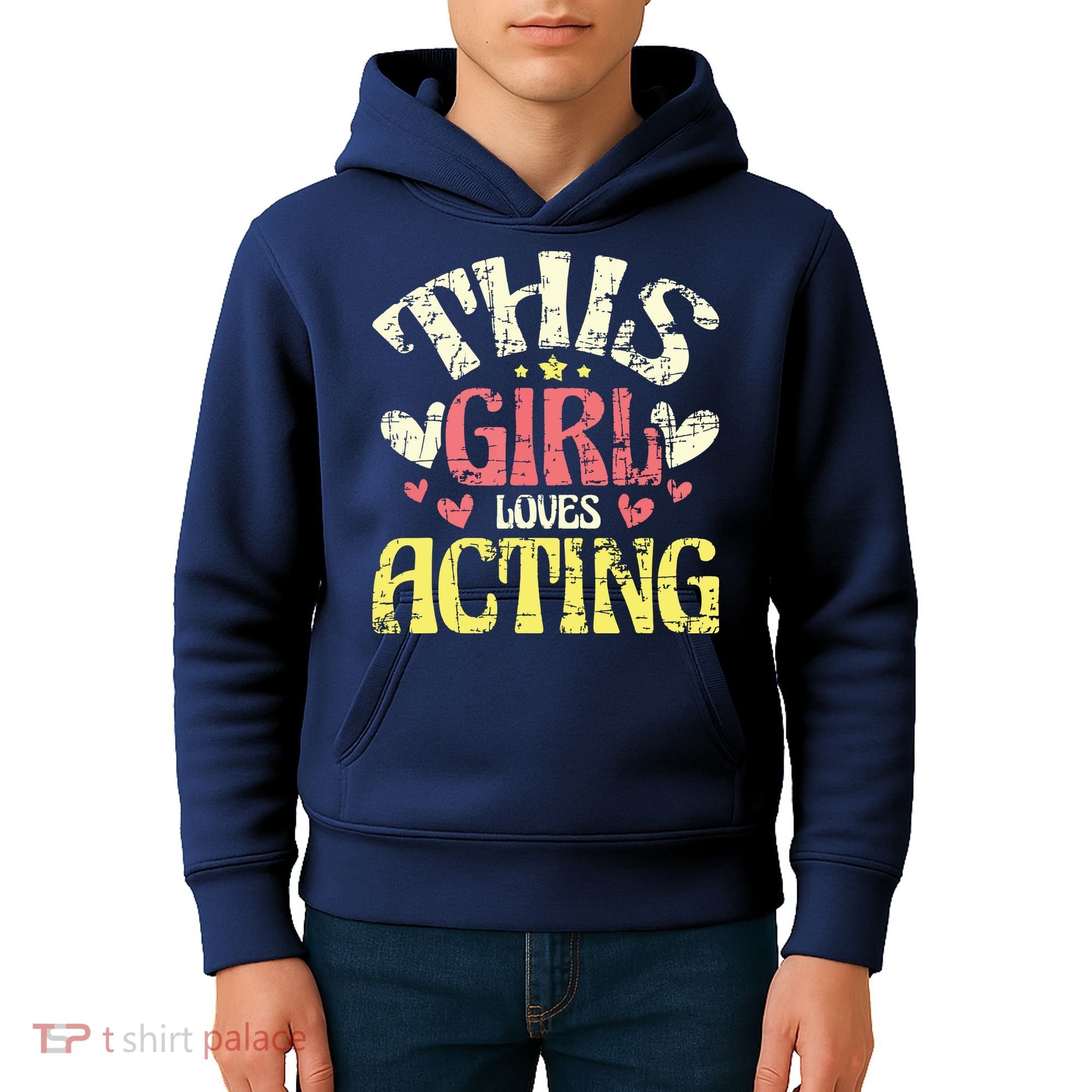 Just A Girl Who Loves Acting Gift Kids Hoodie
