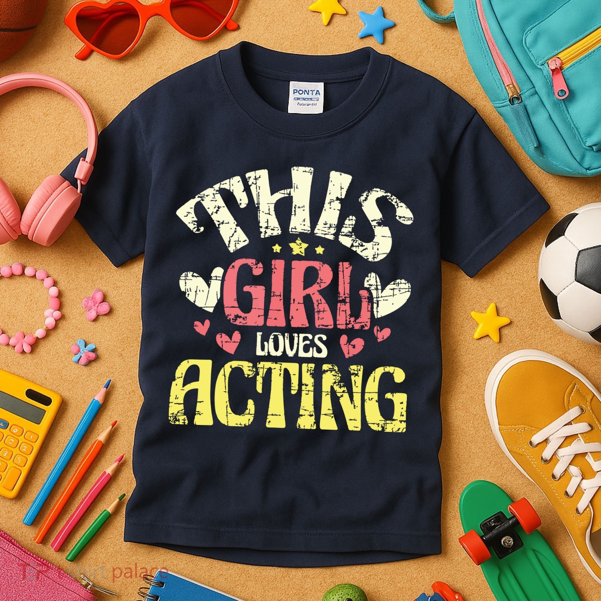 Just A Girl Who Loves Acting Gift Kids T-Shirt