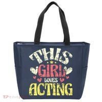 Just A Girl Who Loves Acting Gift Tote Bag thumb 0