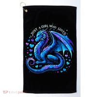 Just A Girl Who Loves Dragons Golf Towel thumb 0