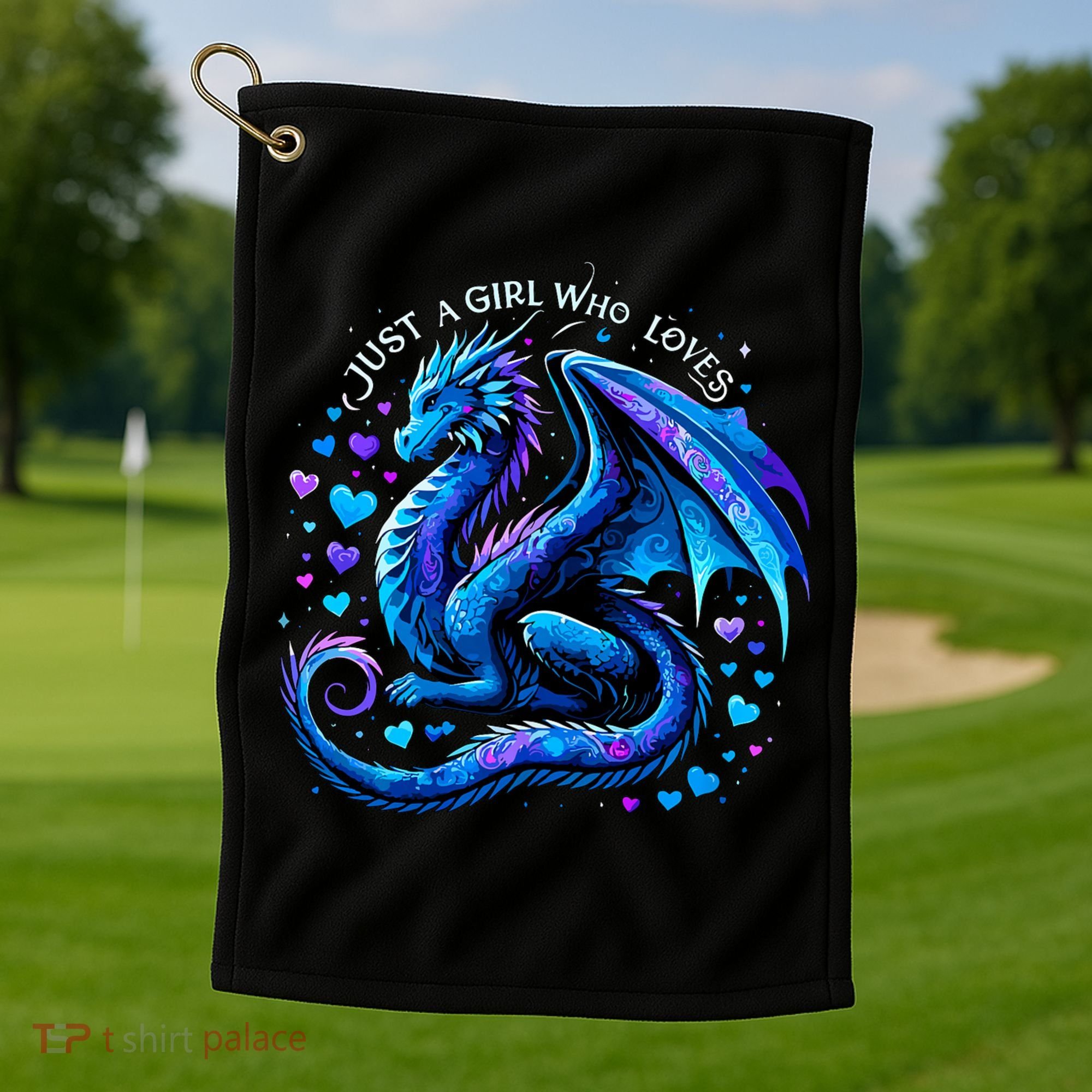 Just A Girl Who Loves Dragons Golf Towel
