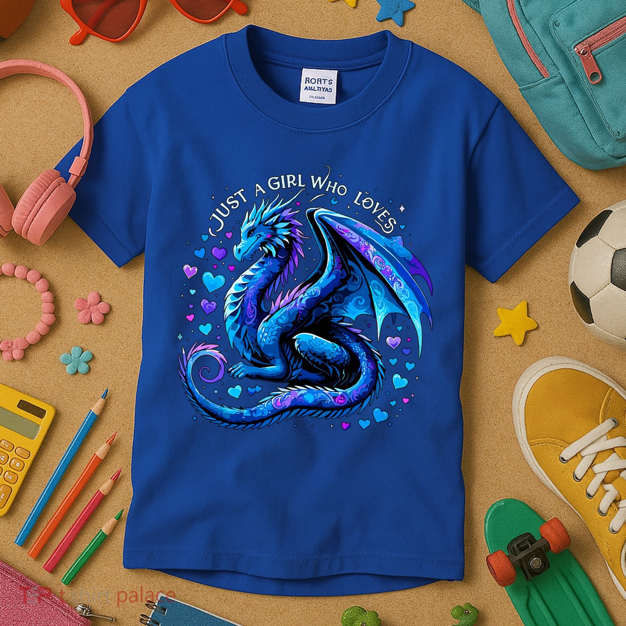 Just A Girl Who Loves Dragons Kids T-Shirt