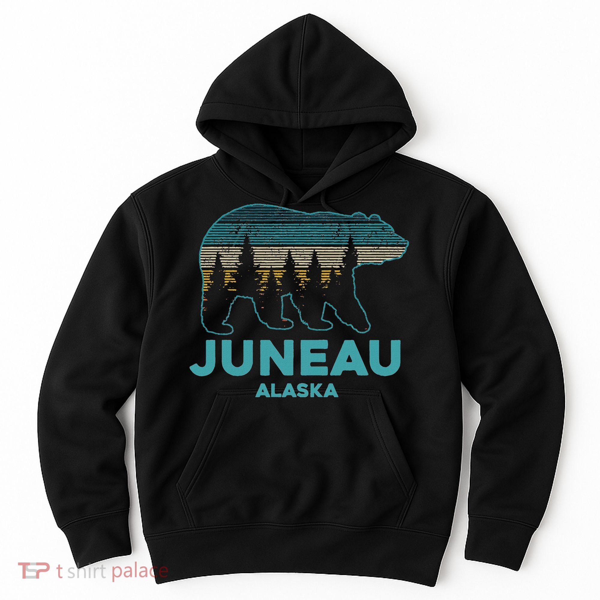 Juneau Alaska Grizzly Bear Souvenir Hoodie