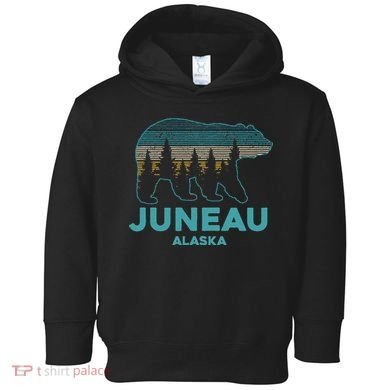 Juneau Alaska Grizzly Bear Souvenir Toddler Hoodie