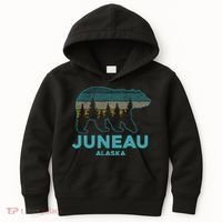 Juneau Alaska Grizzly Bear Souvenir Kids Hoodie thumb 0