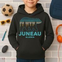 Juneau Alaska Grizzly Bear Souvenir Kids Hoodie thumb 2