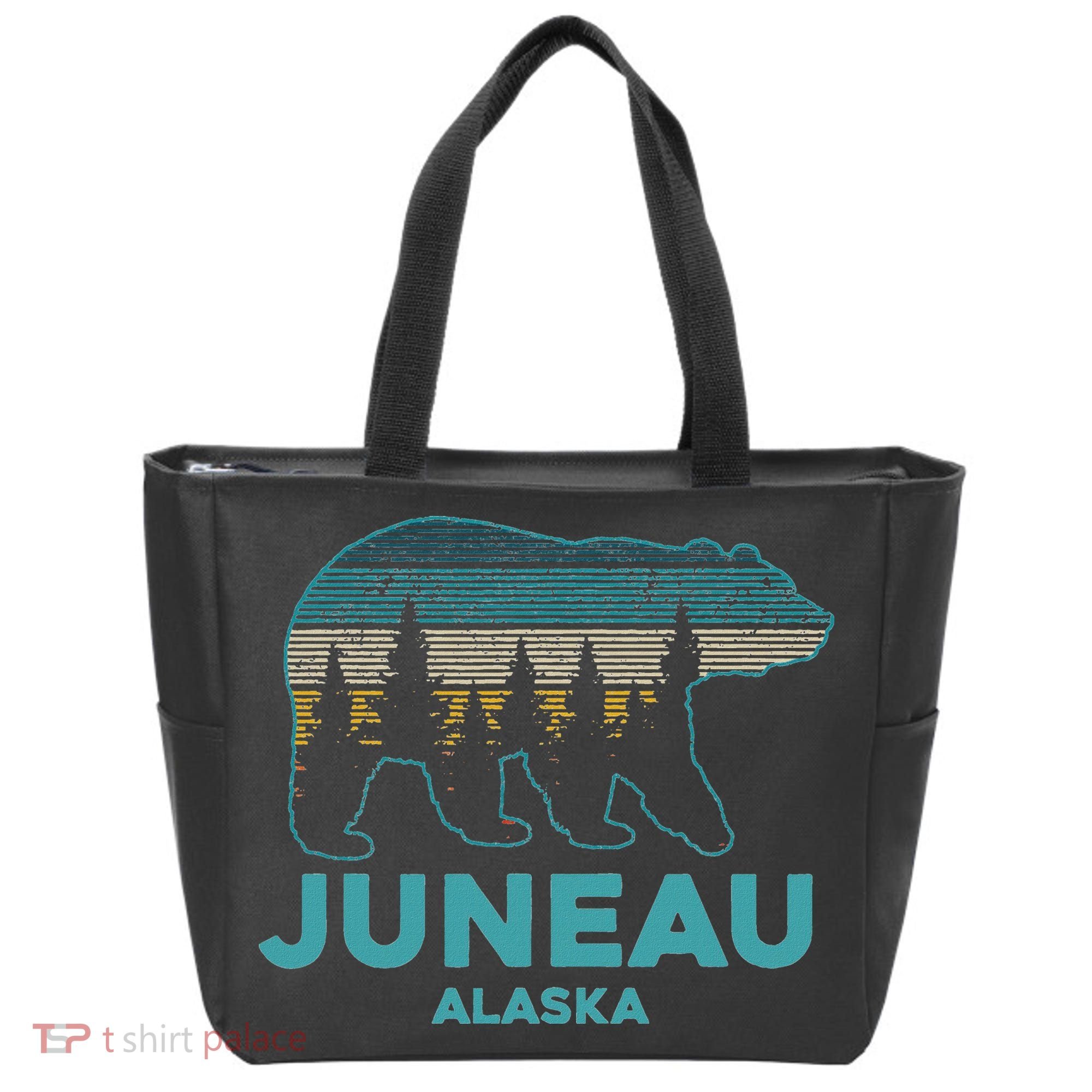 Juneau Alaska Grizzly Bear Souvenir Tote Bag