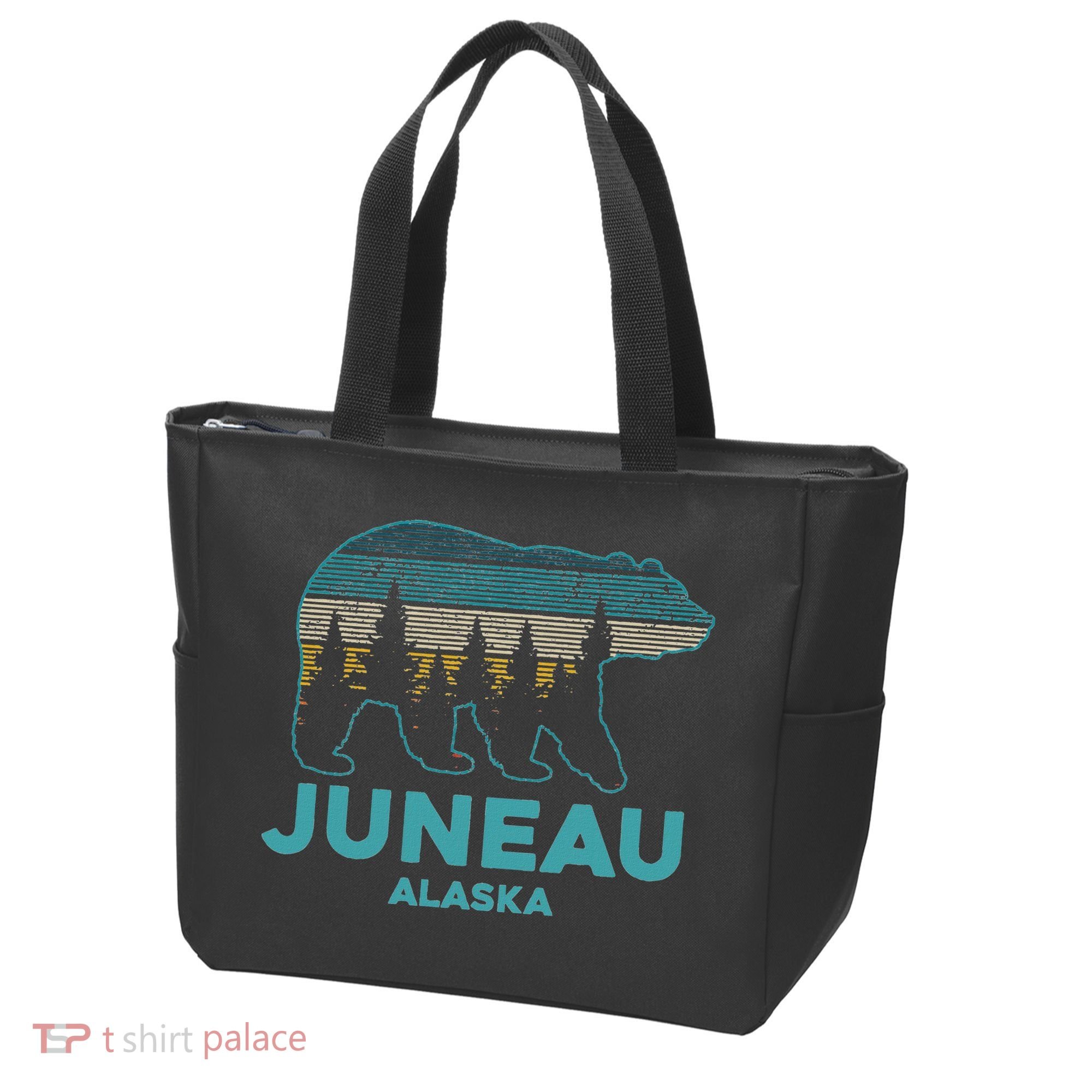Juneau Alaska Grizzly Bear Souvenir Tote Bag