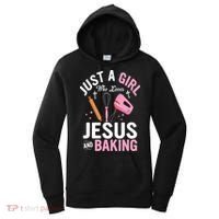 Just A Girl Who Loves Jesus And Baking Bake Cake Cookie Women's Hoodie thumb 0