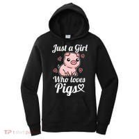 Just A Girl Who Loves Pigs Cute Pig Costume Great Gift Women's Hoodie thumb 0