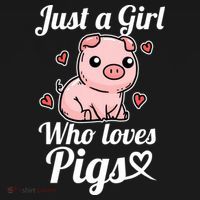 Just A Girl Who Loves Pigs Cute Pig Costume Great Gift Women's Hoodie thumb 2