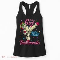Just A Girl Who Loves Taekwondo Unicorn Tae Kwon Do Gift Women's Tank Top thumb 0