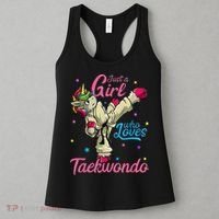 Just A Girl Who Loves Taekwondo Unicorn Tae Kwon Do Gift Women's Tank Top thumb 3