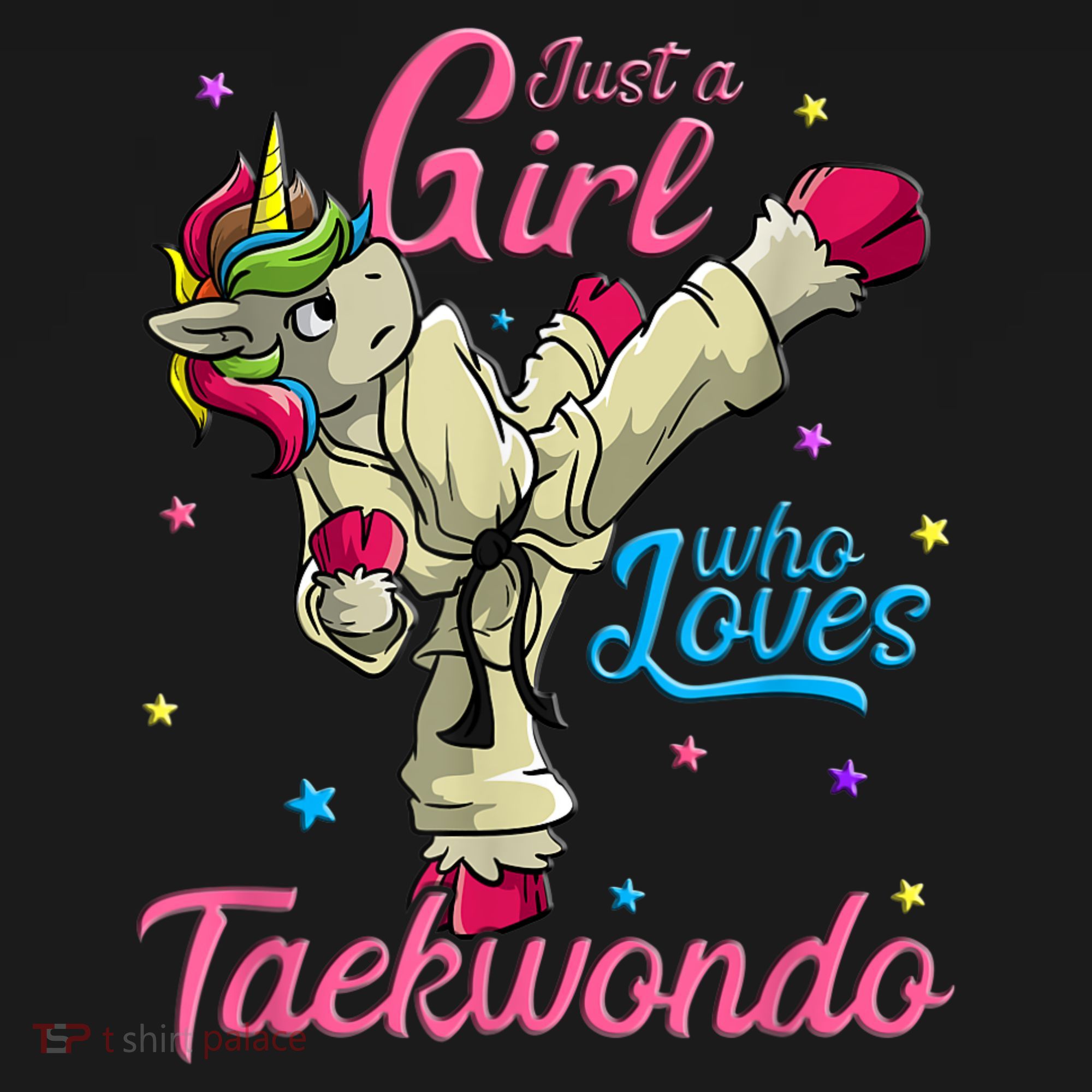 Just A Girl Who Loves Taekwondo Unicorn Tae Kwon Do Gift Women's Tank Top