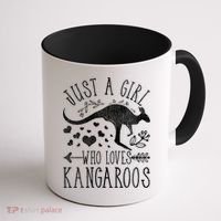 Just A Girl Who Loves Kangaroo Gift Coffee Mug thumb 1