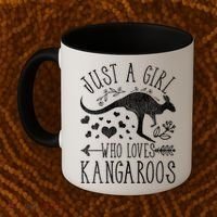 Just A Girl Who Loves Kangaroo Gift Coffee Mug thumb 2