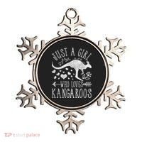 Just A Girl Who Loves Kangaroo Gift Ornament thumb 0