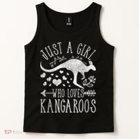 Just A Girl Who Loves Kangaroo Gift Tank Top thumb 2