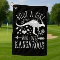 Just A Girl Who Loves Kangaroo Gift Golf Towel thumb 1