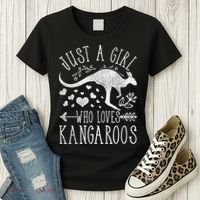 Just A Girl Who Loves Kangaroo Gift Women's T-Shirt thumb 3