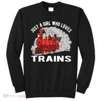 Just A Girl Who Loves Trains Sweatshirt thumb 0
