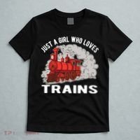 Just A Girl Who Loves Trains T-Shirt thumb 5