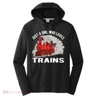 Just A Girl Who Loves Trains Performance Fleece Hoodie thumb 0