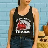 Just A Girl Who Loves Trains Women's Tank Top thumb 2