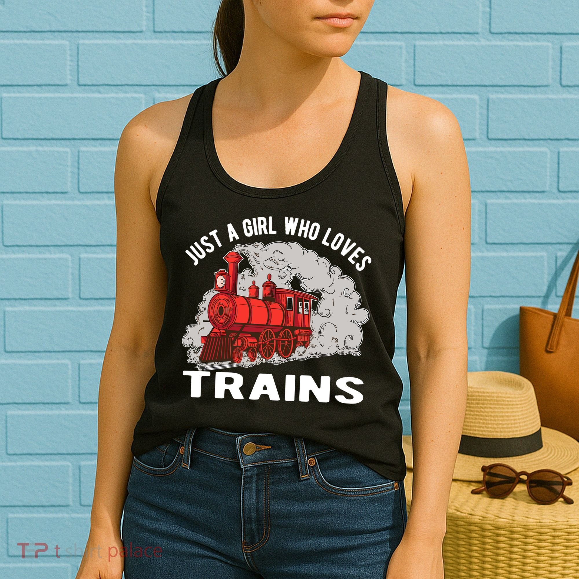 Just A Girl Who Loves Trains Women's Tank Top