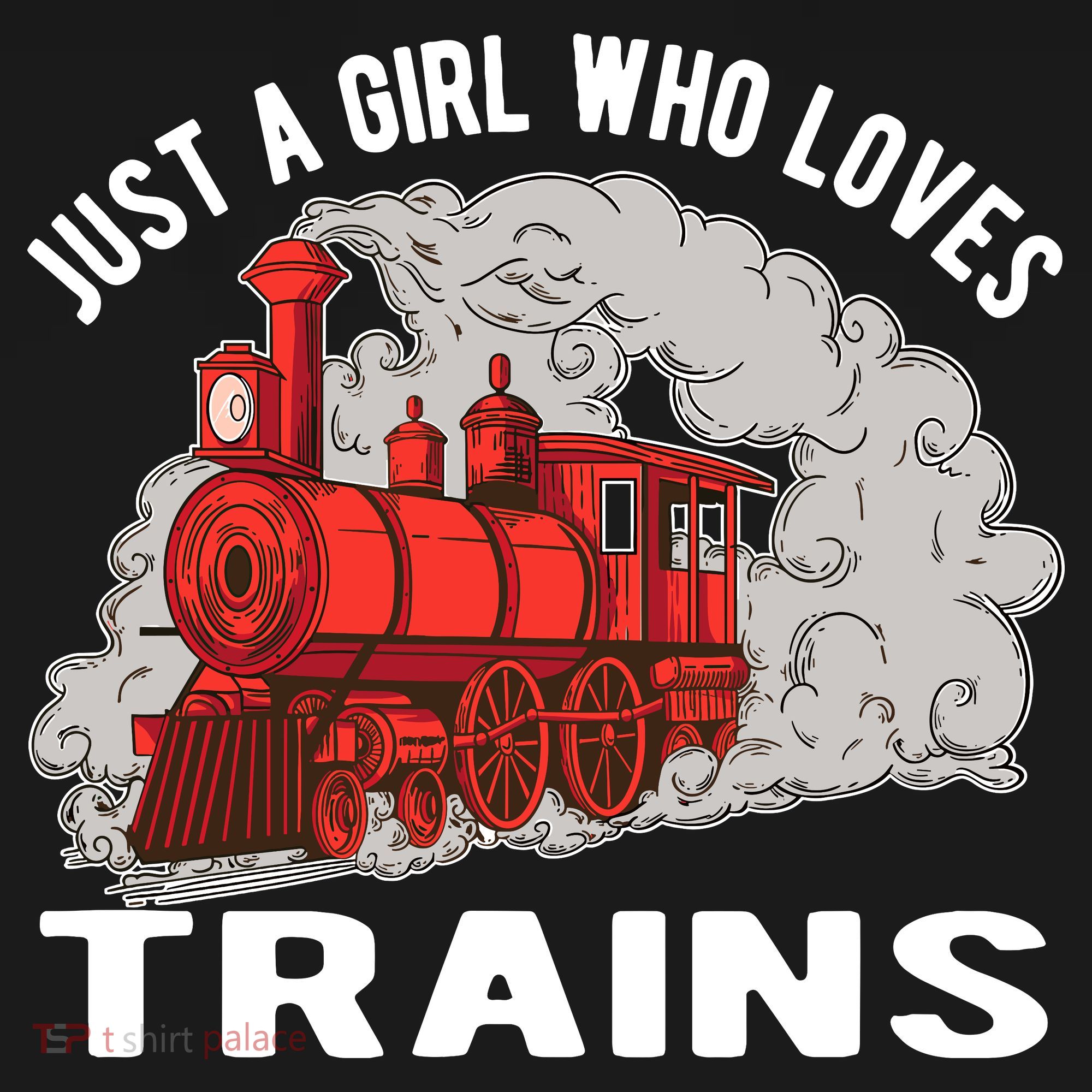 Just A Girl Who Loves Trains Women's V-Neck T-Shirt