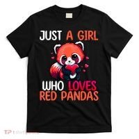 Just A Girl Who Loves Red Pandas Red Panda Girls T-Shirt thumb 0