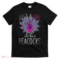 Just A Girl Who Loves Peacocks Zoo Animal Bird Women Peacock T-Shirt thumb 0