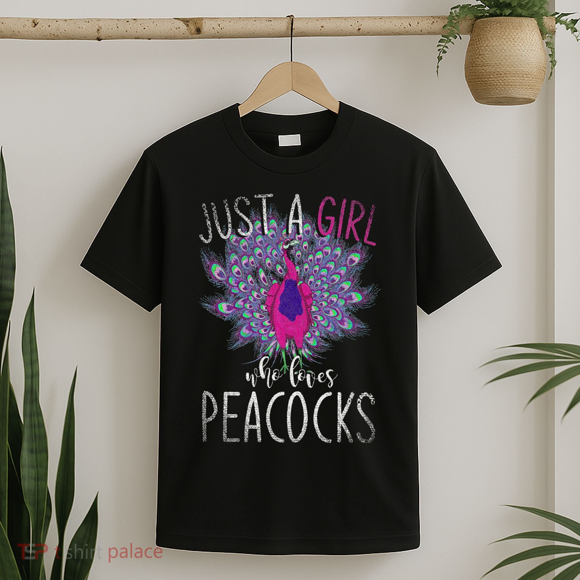Just A Girl Who Loves Peacocks Zoo Animal Bird Women Peacock T-Shirt