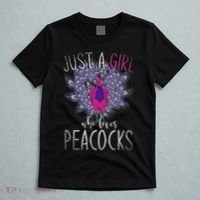 Just A Girl Who Loves Peacocks Zoo Animal Bird Women Peacock T-Shirt thumb 5
