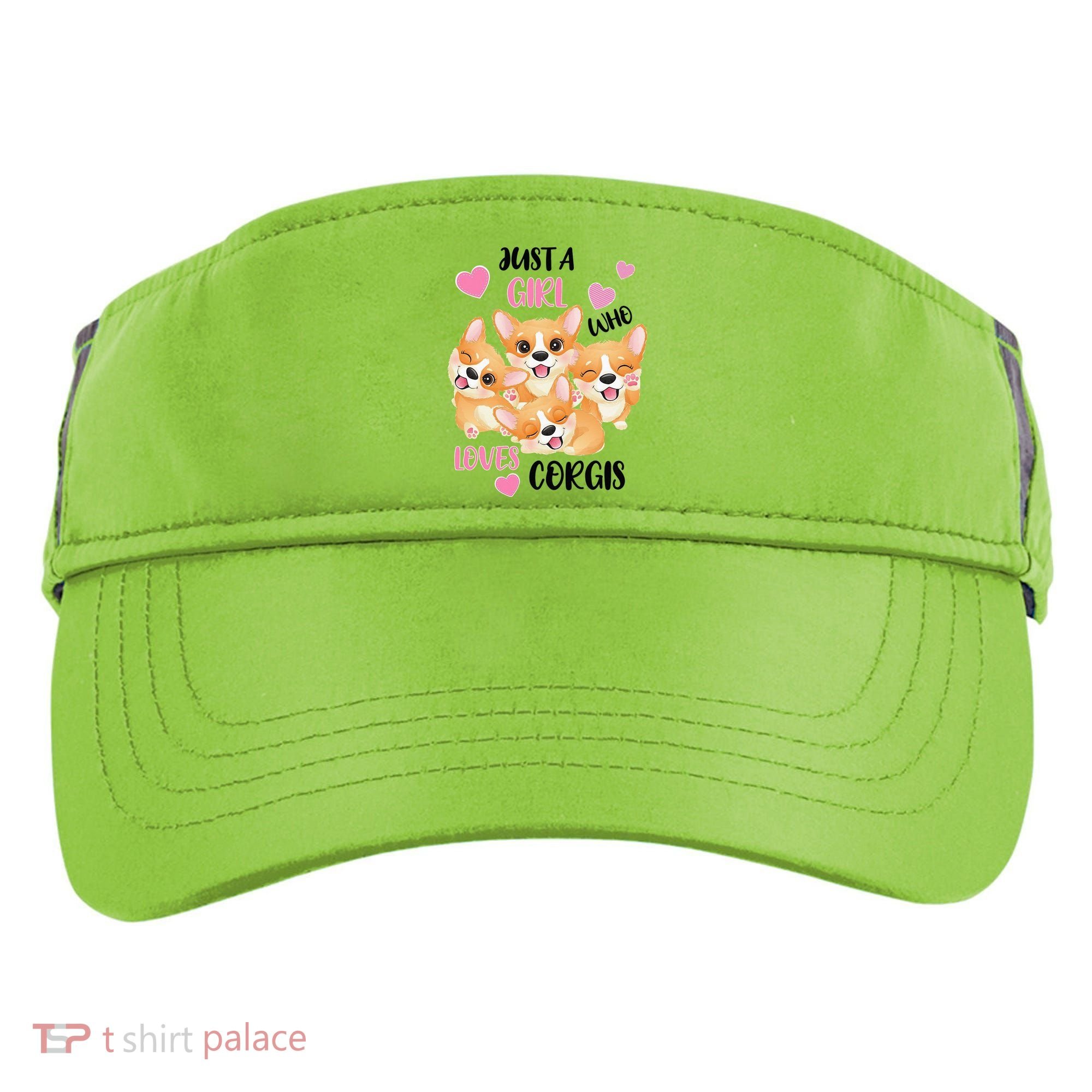 Just A Girl Who Loves Corgis Adult Drive Performance Visor