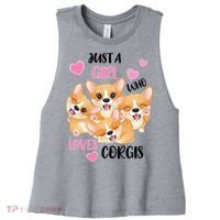 Just A Girl Who Loves Corgis Women's Racerback Cropped Tank thumb 0