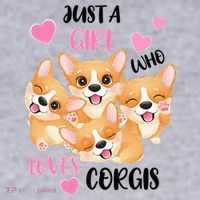 Just A Girl Who Loves Corgis Women's Racerback Cropped Tank thumb 2