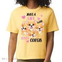 Just A Girl Who Loves Corgis Comfort Colors Boxy T-Shirt thumb 0