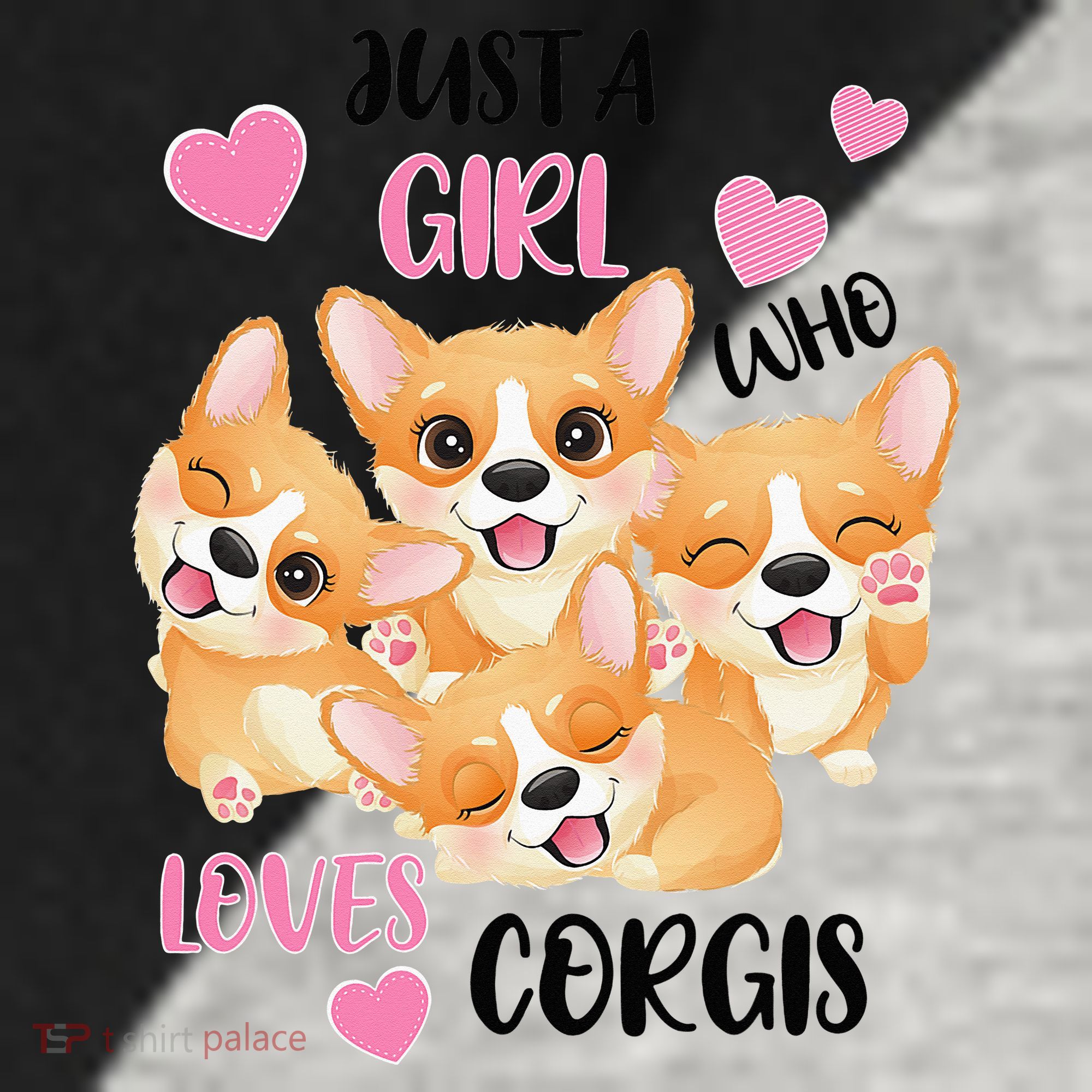 Just A Girl Who Loves Corgis Raglan Baseball Sleeve Shirt