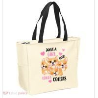 Just A Girl Who Loves Corgis Tote Bag thumb 2