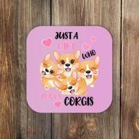 Just A Girl Who Loves Corgis Coaster thumb 0