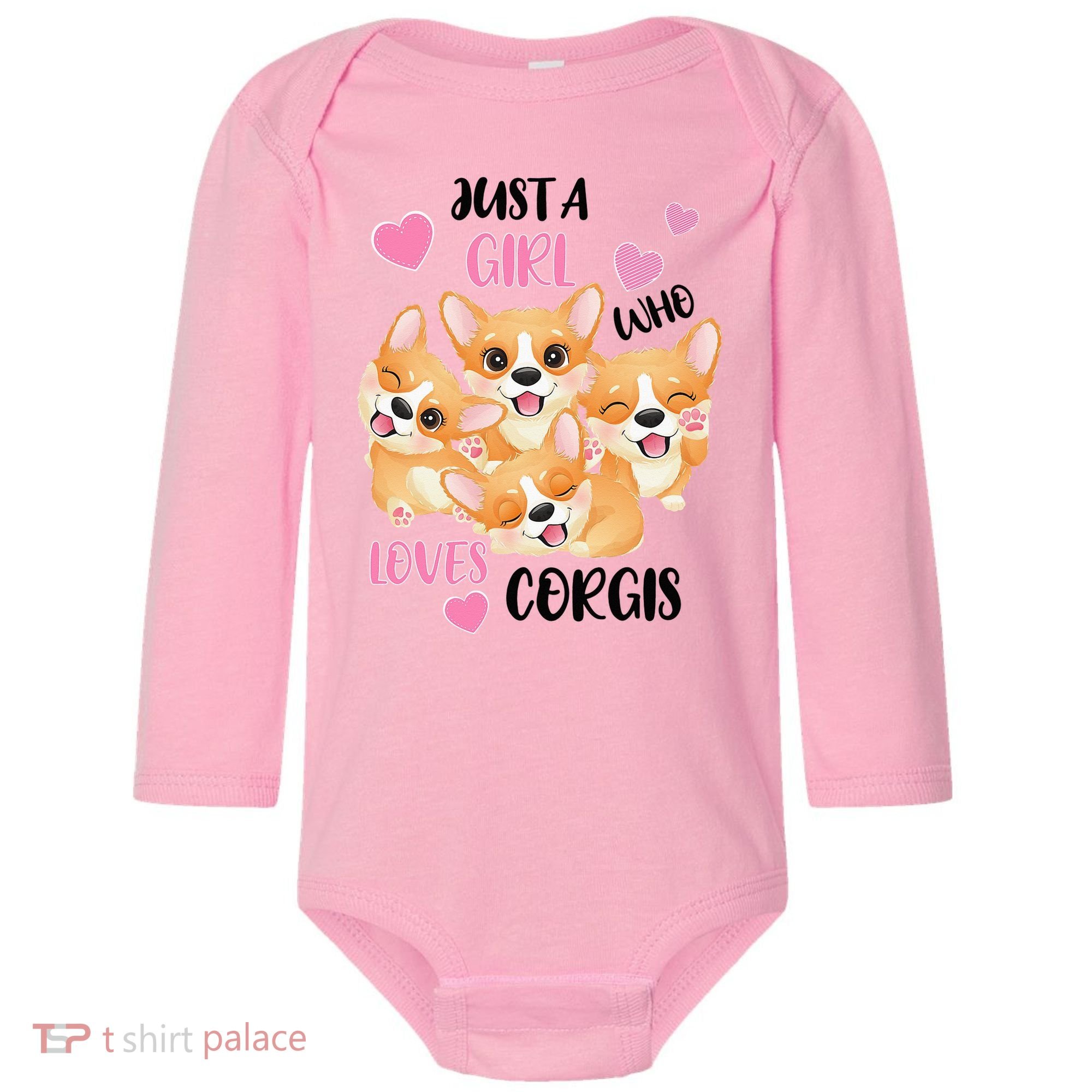 Just A Girl Who Loves Corgis Baby Long Sleeve Bodysuit