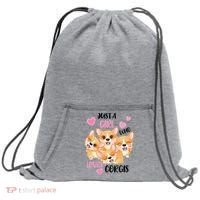 Just A Girl Who Loves Corgis Sweatshirt Cinch Pack Bag thumb 0