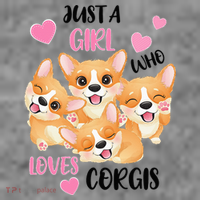 Just A Girl Who Loves Corgis Tall Sweatshirt thumb 2