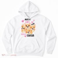 Just A Girl Who Loves Corgis Hoodie thumb 0