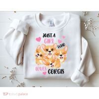 Just A Girl Who Loves Corgis Sweatshirt thumb 2