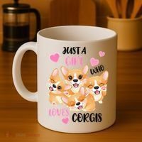 Just A Girl Who Loves Corgis Coffee Mug thumb 4