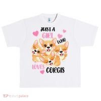 Just A Girl Who Loves Corgis Urban Oversized Heavyweight T-Shirt thumb 0