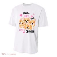 Just A Girl Who Loves Corgis Youth Performance Sprint T-Shirt thumb 0